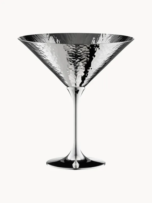 Copa de martini chapada en plata artesanal Martelé - Robbe & Berking