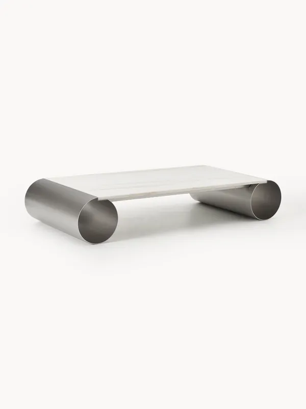 Mesa de centro XL con tablero de mármol Blaze, An 160 cm - Westwing Collection