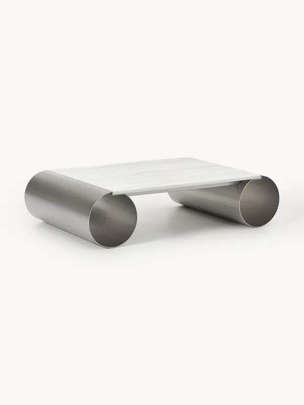 Mesa de centro con tablero de mármol Blaze, An 120 cm - Westwing Collection