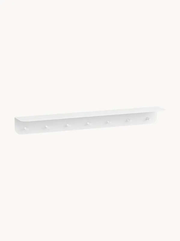 Perchero de pared de metal con ganchos y repisa para sombreros Malou - Metallbude