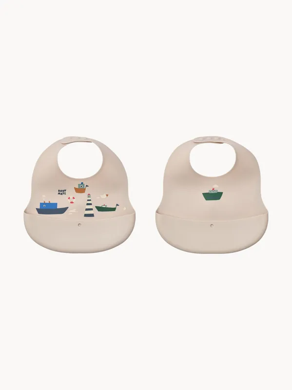Baberos de silicona Ember, set de 2 - Liewood
