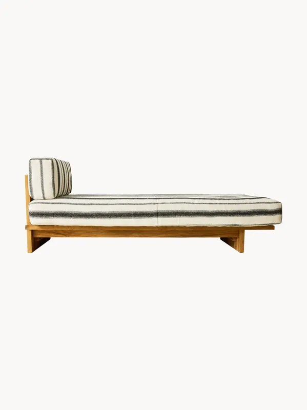 Tumbona de jardín de madera de teca Chalkstripe - HKLIVING