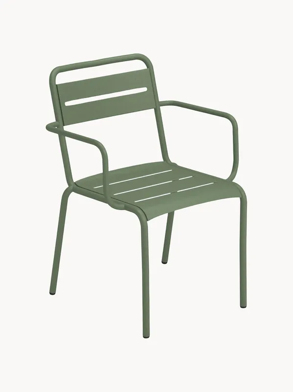 Sillas de jardín apilables con reposabrazos Star, set de 2 - EMU