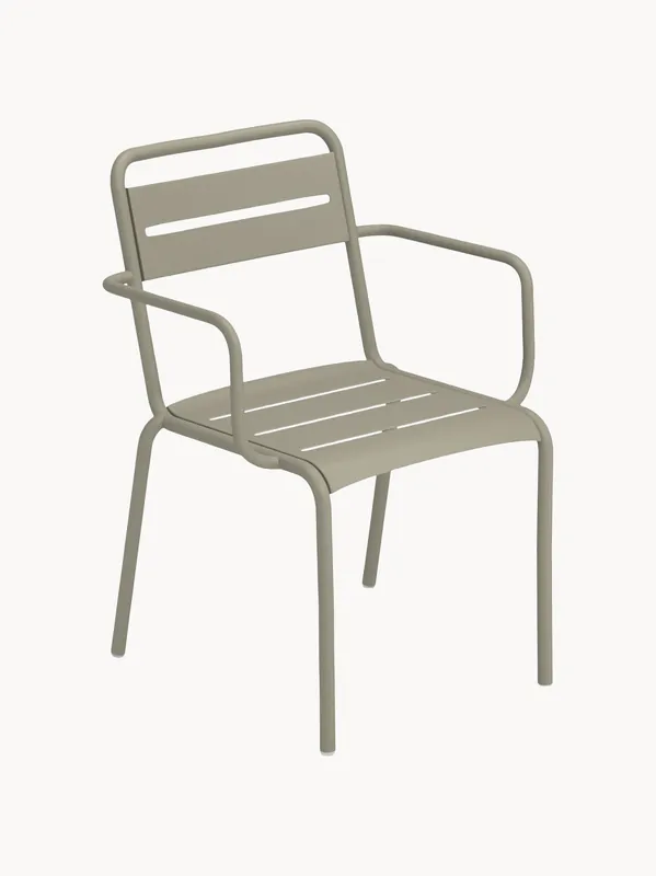 Sillas de jardín apilables con reposabrazos Star, set de 2 - EMU