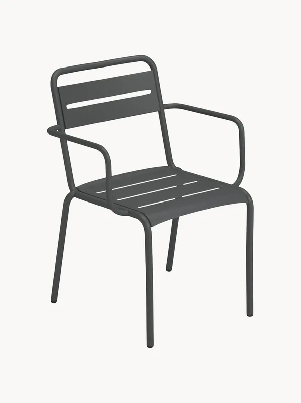 Sillas de jardín apilables con reposabrazos Star, set de 2 - EMU