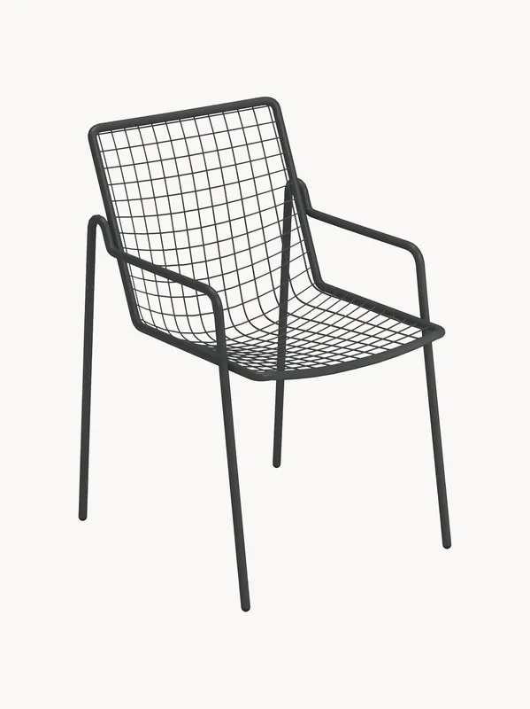 Silla de jardín apilable con reposabrazos Rio R50 - EMU