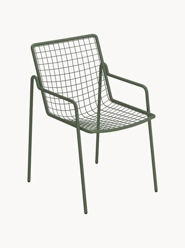 Silla de jardín apilable con reposabrazos Rio R50 - EMU
