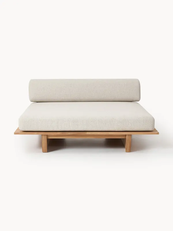 Cama de jardín doble de madera de teca Eiko - Westwing Collection