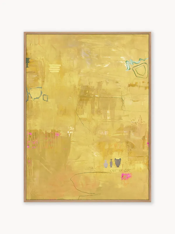 Lienzo pintado a mano Yellow Petite - Malerifabrikken