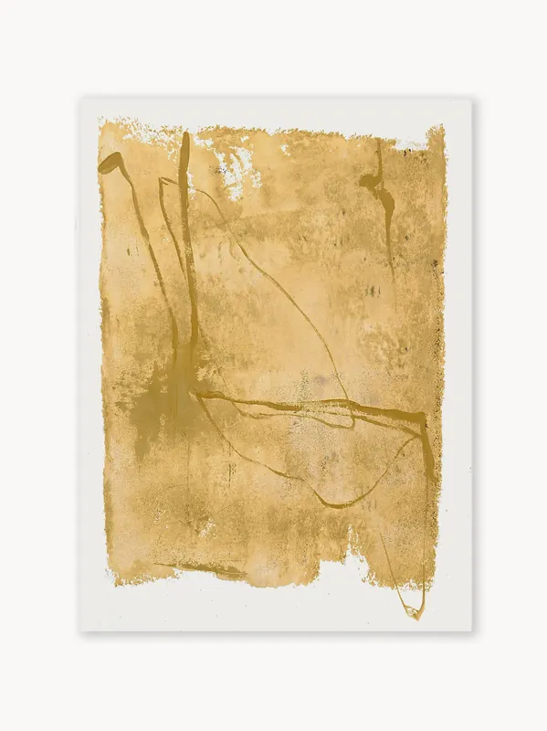 Lienzo pintado a mano Yellow Layer - Malerifabrikken