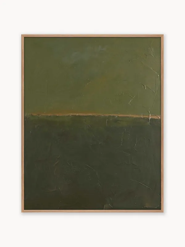 Lienzo pintado a mano Edge Green - Malerifabrikken