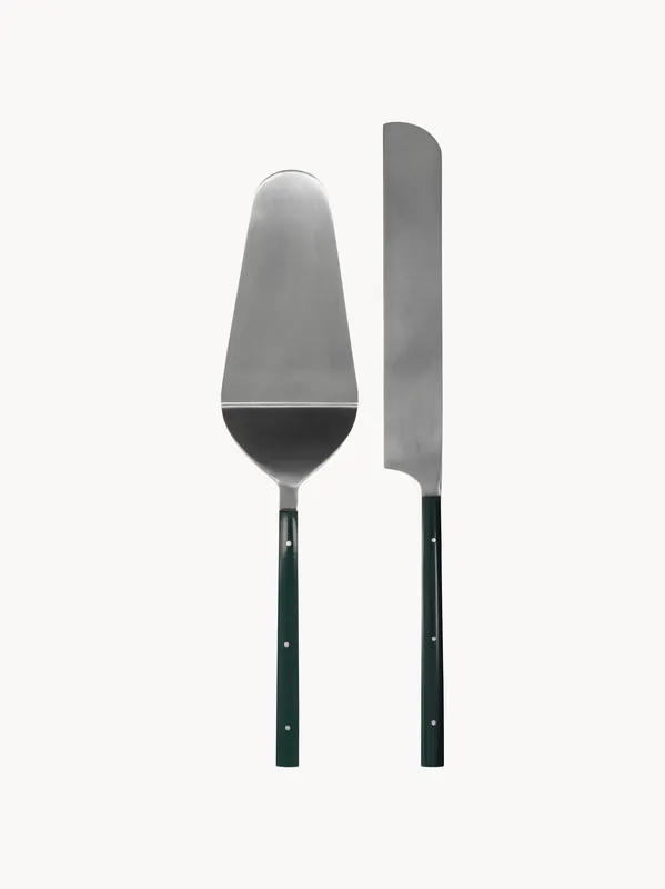 Cuchillos para tarta artesanales Lata, set de 2 - House Doctor