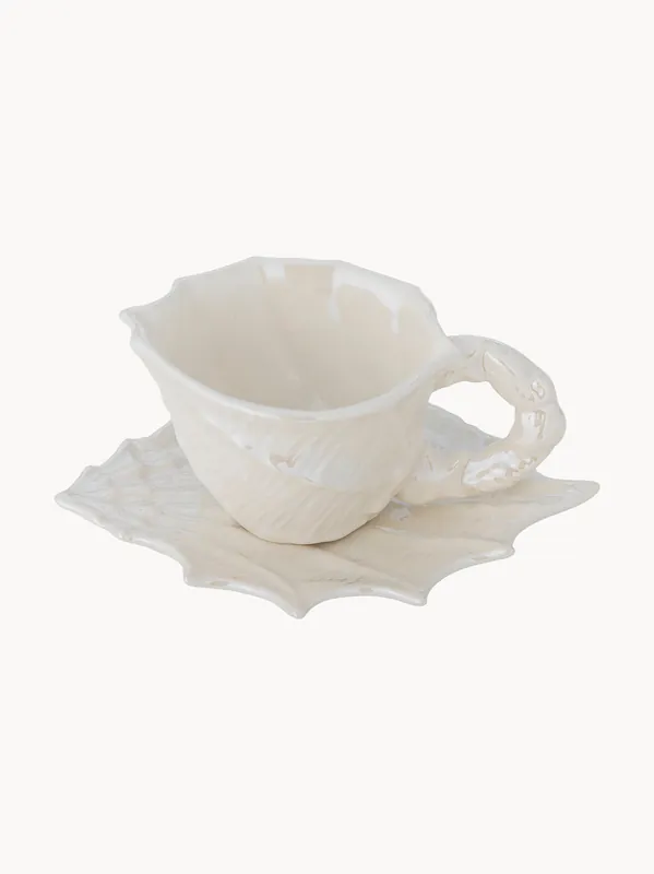 Taza de café con platillo Shellie - Bloomingville