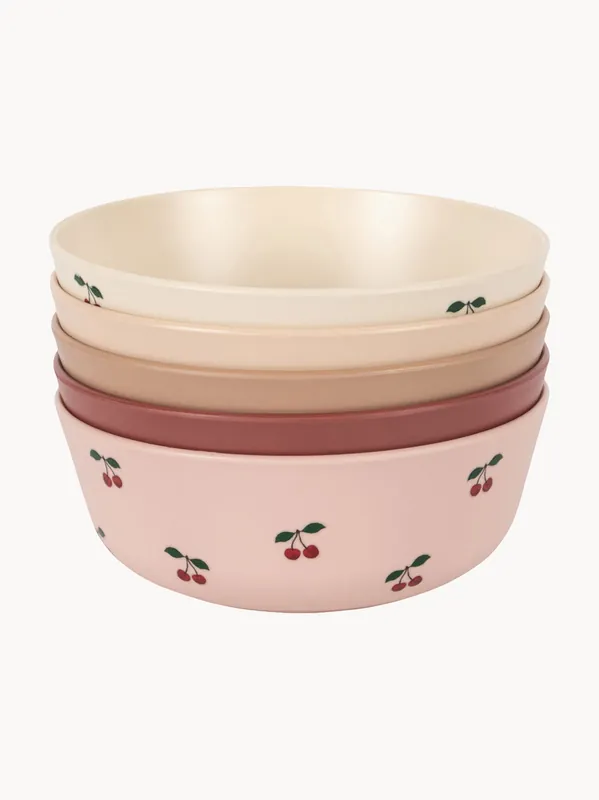Cuencos infantiles Cherry, set de 5 - Konges Slojd
