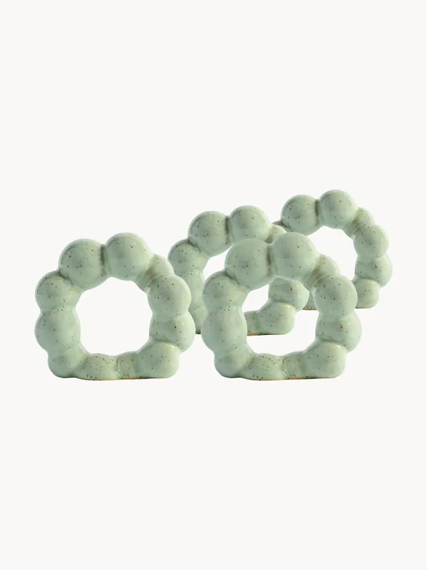 Anillos para servilletas artesanales Porto, set de 4 - byon