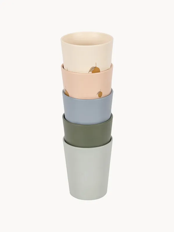 Vasos infantiles Lemon, set de 5 - Konges Slojd