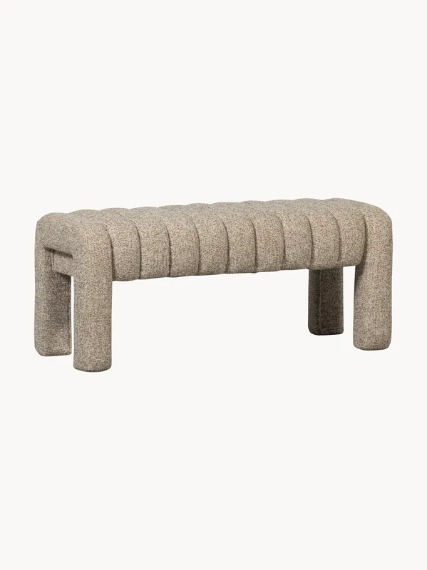 Banco tapizado de bouclé Frex - WOOOD