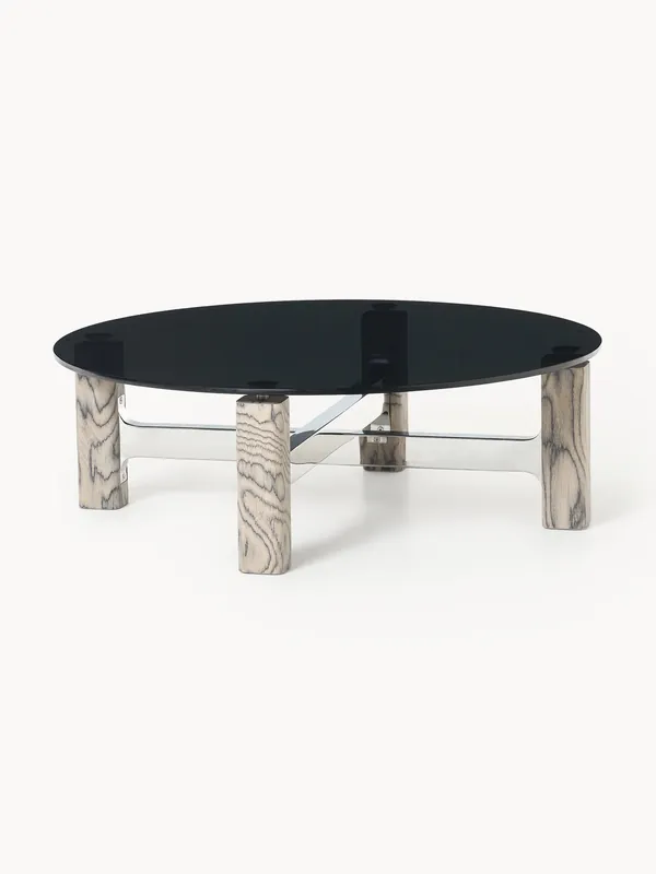 Mesa de centro con tablero de vidrio Sam - Westwing Collection