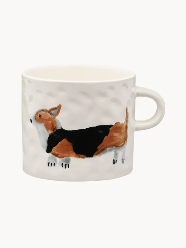 Taza pintada a mano Corgi - Anna + Nina