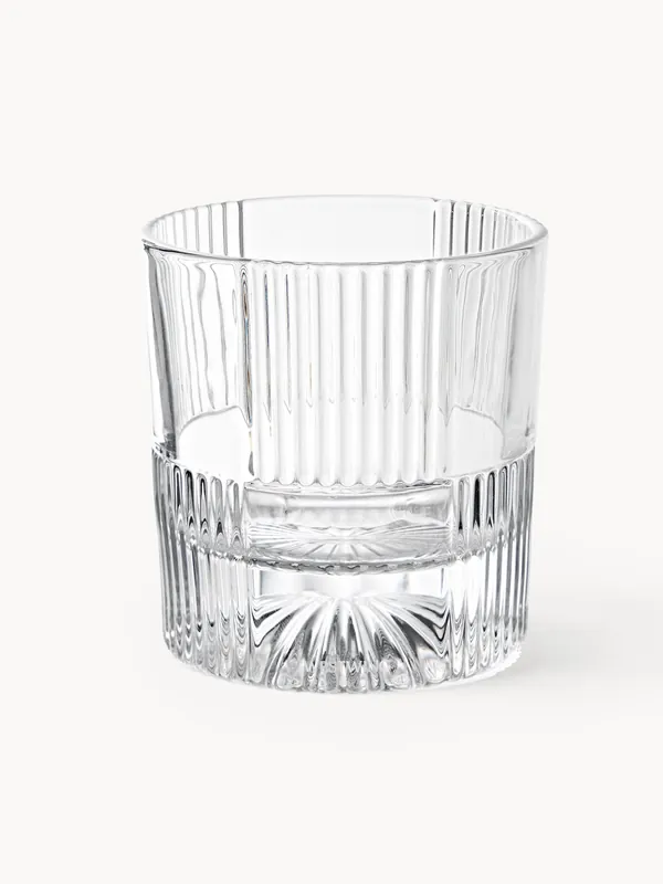 Vasos con relieve Bicchi, set de 4 - Westwing Collection