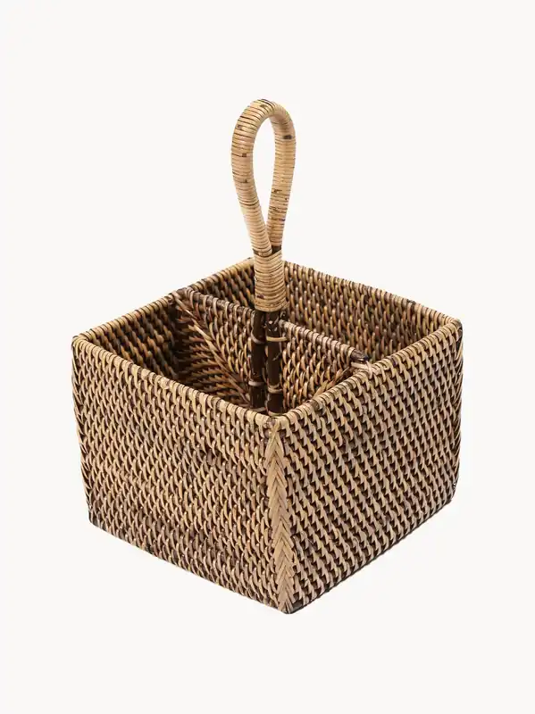 Cubertero de ratán artesanal Caddy - Bazar Bizar
