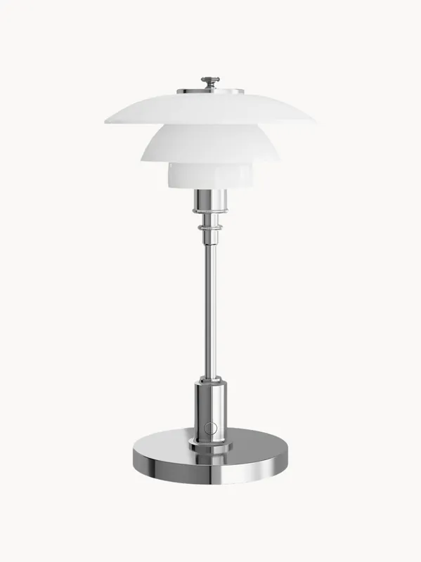 Lámpara de mesa regulable de vidrio soplado PH 1/1, portátil - Louis Poulsen