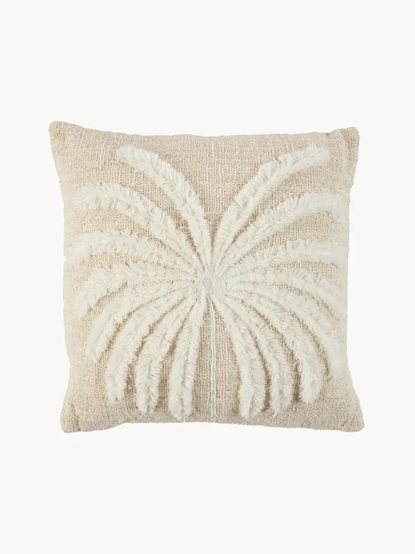 Funda de cojín de rafia artesanal Isla Palm - Bazar Bizar