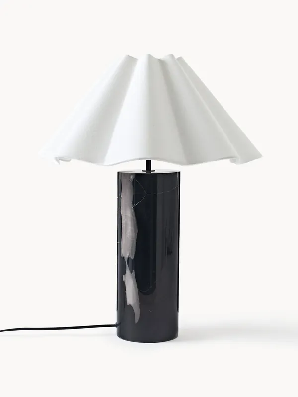 Lámpara de mesa LED grande regulable con base de mármol Arya - Westwing Collection