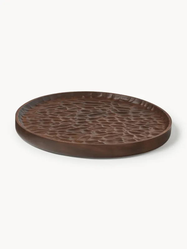 Bandeja decorativa de madera de acacia Camila, Ø 35 cm - Westwing Collection