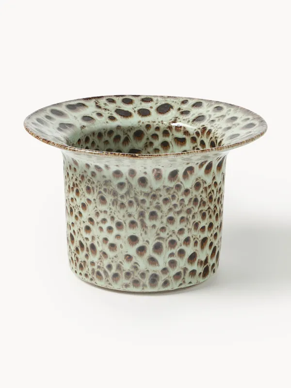 Macetero artesanal con vidriado reactivo Balou, Al 15 cm - Westwing Collection