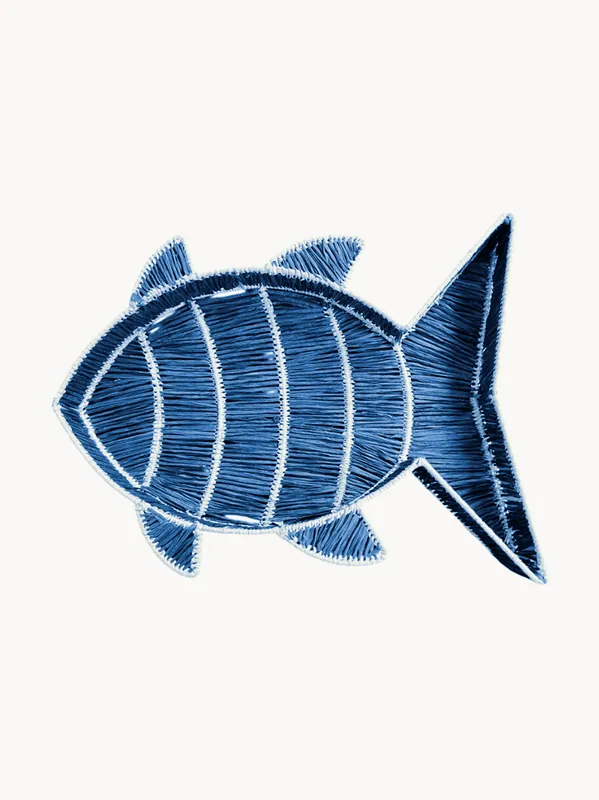 Cesta artesanal de rafia Fish - Les Ottomans