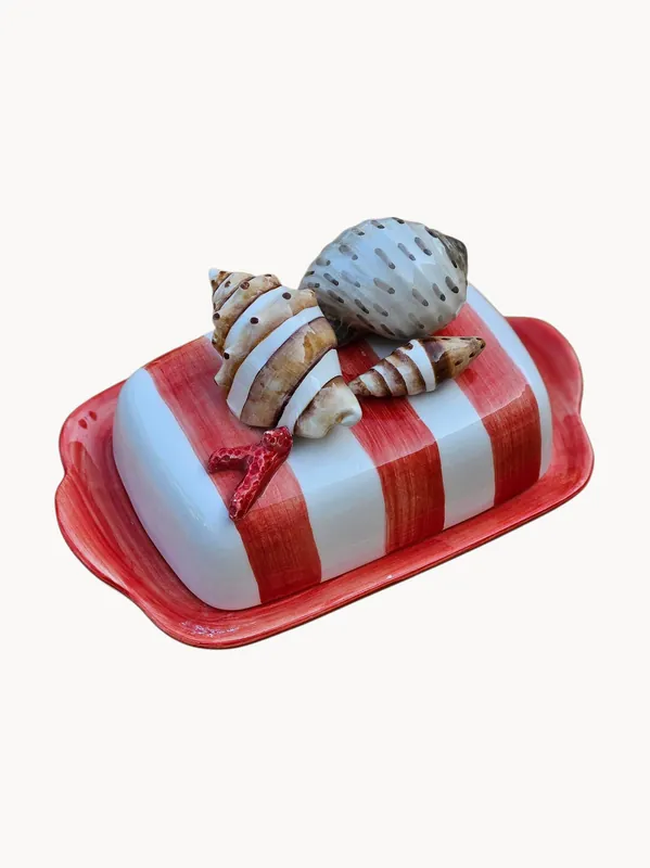 Mantequillera pintada a mano Shell - Les Ottomans
