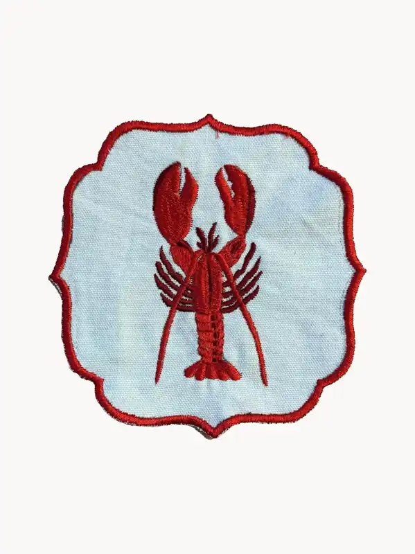 Servilletas bordadas Lobster, set de 2 - Les Ottomans