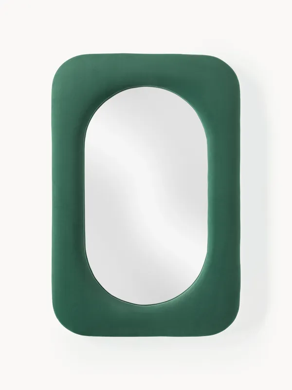 Espejo de pared con marco de terciopelo Zola - Westwing Collection