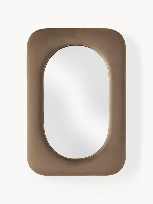 Espejo de pared con marco de terciopelo Zola - Westwing Collection