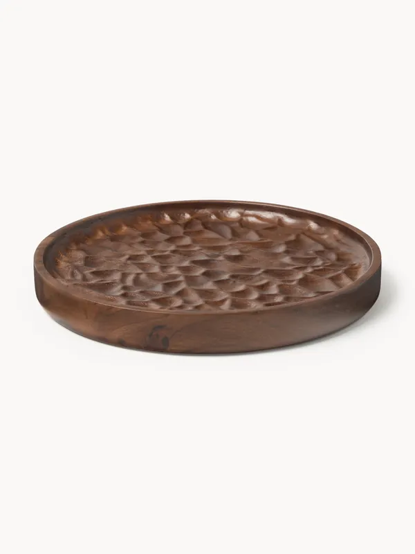 Bandeja decorativa de madera de acacia Camila, Ø 25 cm - Westwing Collection