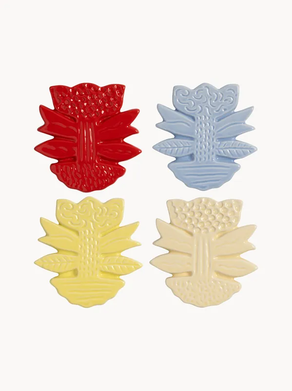Posavasos artesanales Blume, set de 4 - &klevering