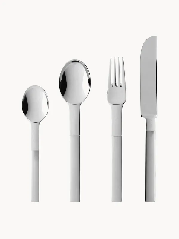 Cubiertos de acero inoxidable Nobel, 4 comensales, set de 16 - Gense