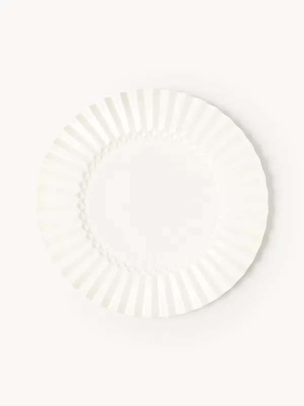 Bajoplato de porcelana con relieve Antonin - Westwing Collection