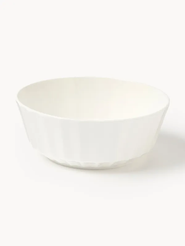 Cuencos pequeños de porcelana con relieve Antonin, set de 4 - Westwing Collection