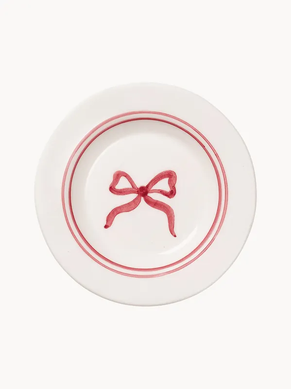 Plato de postre pintado a mano Bow - Pick a Poppy