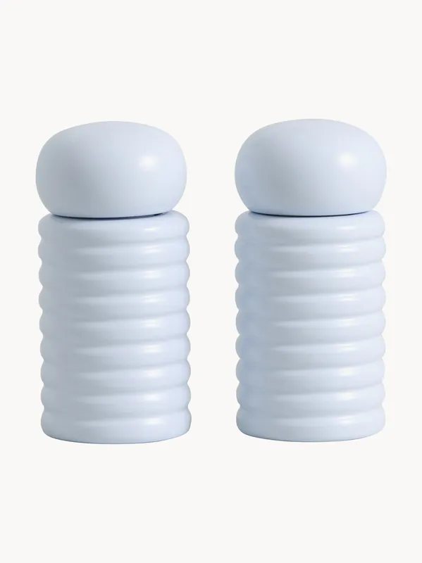 Molinillos de sal y pimienta de madera de caucho Ras, set de 2 - Nordal