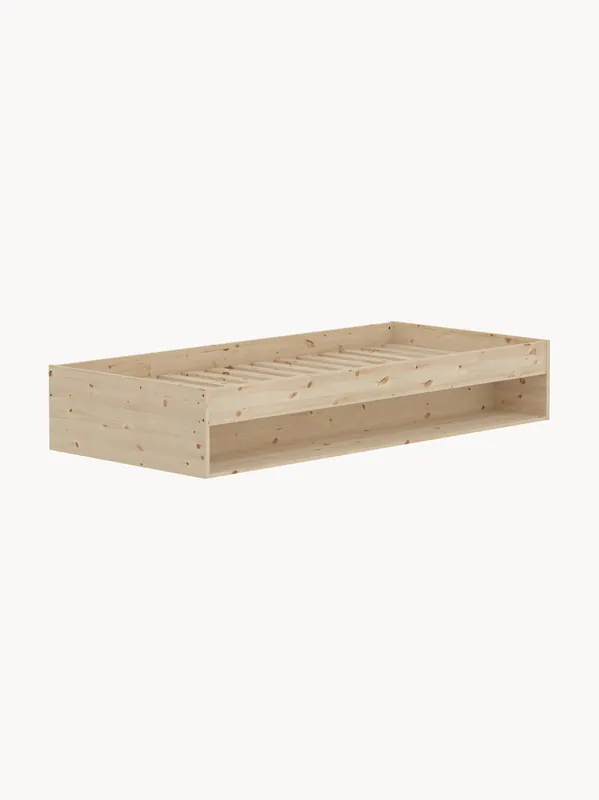Cama infantil de madera de pino Grow, 90 x 200 cm - Flexa