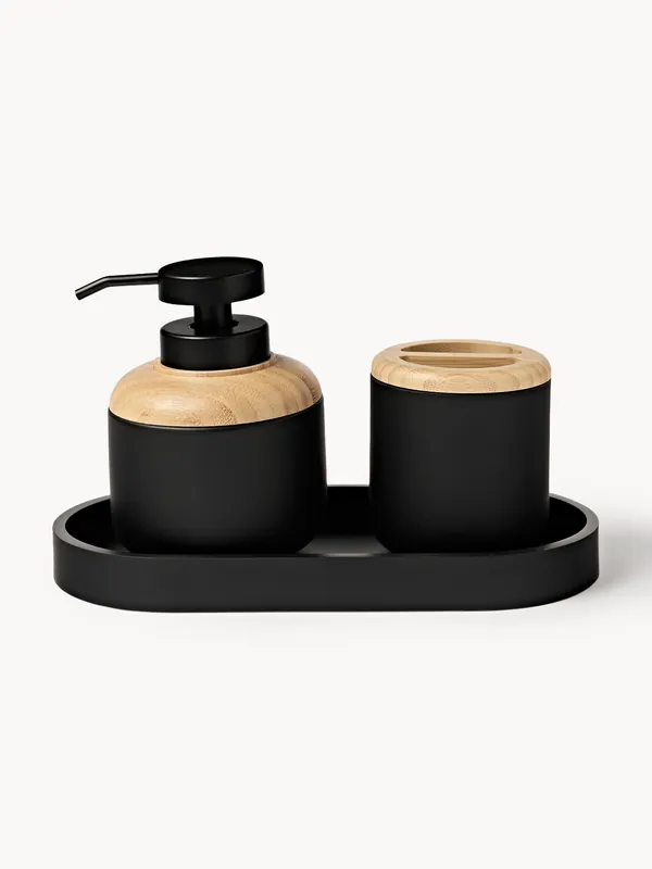 Accesorios de baño Ari, set de 3 - Westwing Collection