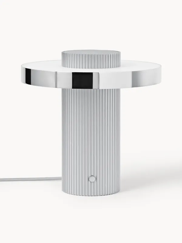 Lámpara de mesa LED pequeña con base ondulada Elna - Westwing Collection