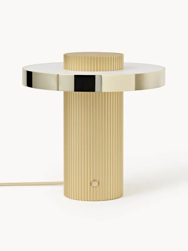 Lámpara de mesa LED pequeña con base ondulada Elna - Westwing Collection