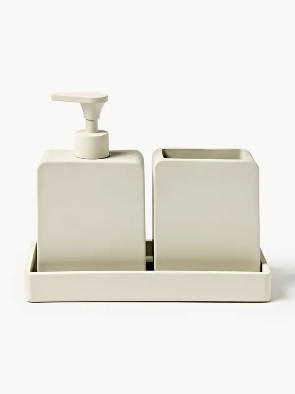 Accesorios de baño Loa, set de 3 - Westwing Collection