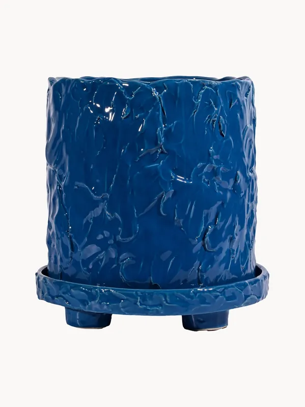 Macetero artesanal Muddy, Al 24 cm - byon