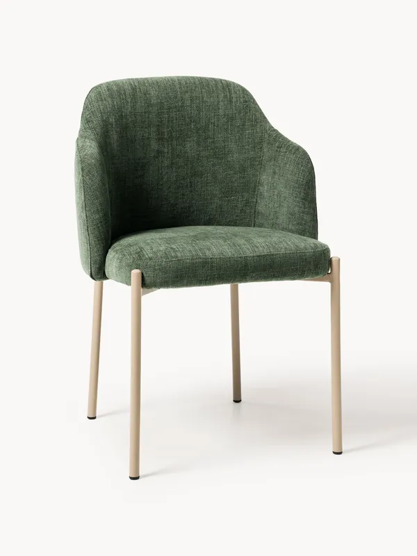 Silla de comedor tapizada con reposabrazos Felicia - Westwing Collection