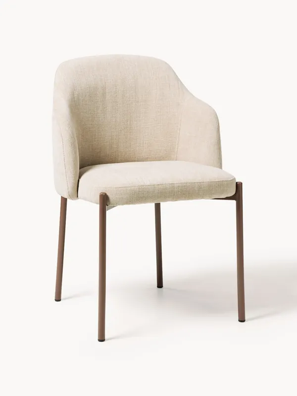 Silla de comedor tapizada con reposabrazos Felicia - Westwing Collection